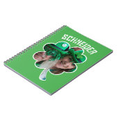 Eigen naam Ierse klaverfoto St Patricks Day Notitieboek (Linkerzijde)