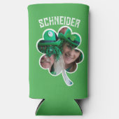 Eigen naam Ierse klaverfoto St Patricks Day Seltzer Blikjeskoeler (Voorkant)