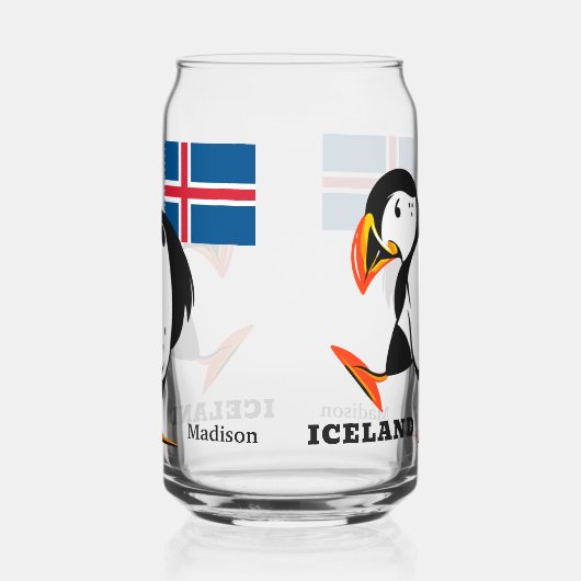 Eigen naam IJsland Blikvorm Glas (Links)