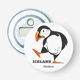 Eigen naam IJsland Button Flesopener