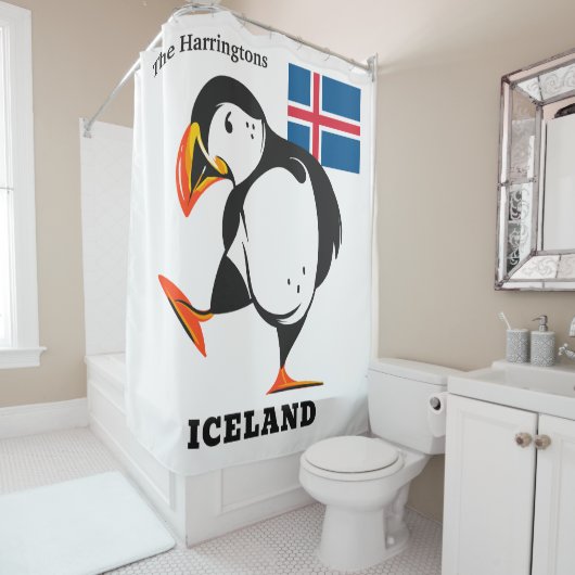 Eigen naam IJsland Douchegordijn (In situ)