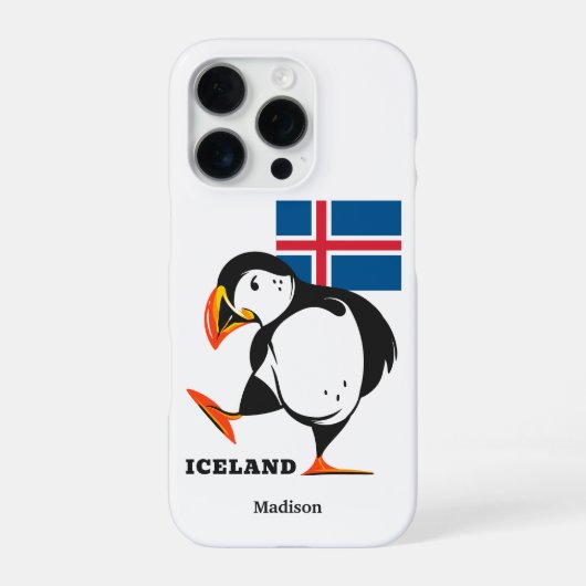 Eigen naam IJsland iPhone Hoesje (Achterkant)