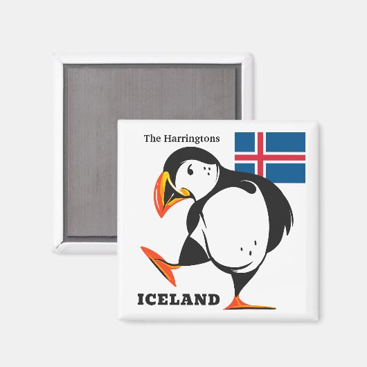 Eigen naam IJsland Magneet (Voorkant / Achterkant)