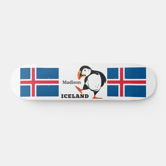 Eigen naam IJsland Persoonlijk Skateboard (Horizontaal)
