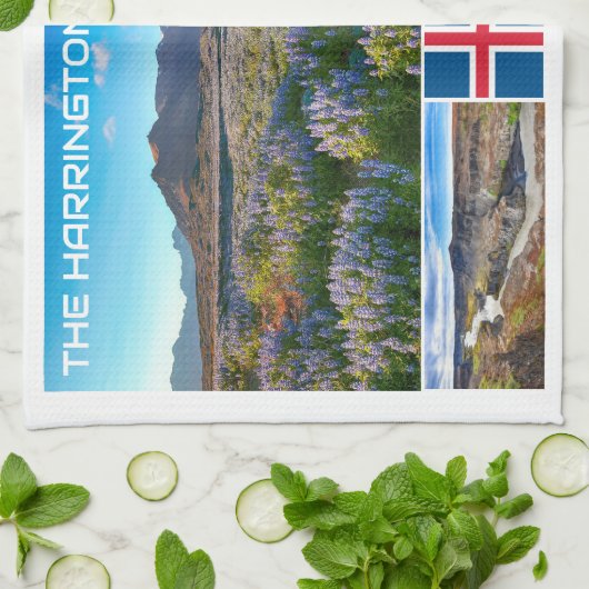 Eigen naam IJsland Theedoek (Gevouwen)