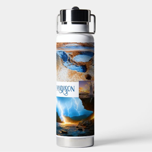 Eigen naam IJsland Waterfles (Achterkant)