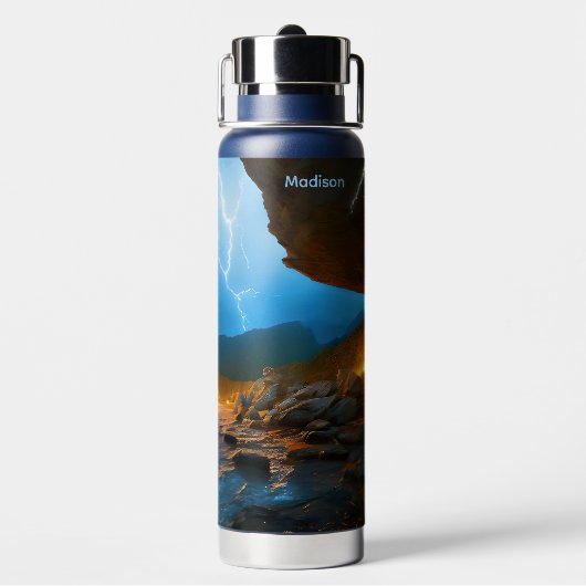 Eigen naam IJsland Waterfles (Achterkant)