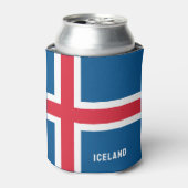 Eigen naam IJslandse vlag Blikjeskoeler (Blikje Voorkant)