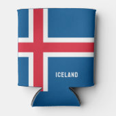 Eigen naam IJslandse vlag Blikjeskoeler (Voorkant)