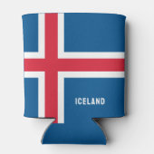 Eigen naam IJslandse vlag Blikjeskoeler (Achterkant)