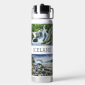 Eigen naam IJslandse watervallen Waterfles (Achterkant)