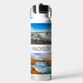 Eigen naam IJslandse watervallen Waterfles (Voorkant)