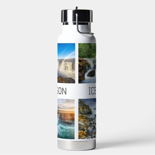 Eigen naam IJslandse watervallen Waterfles (Links)