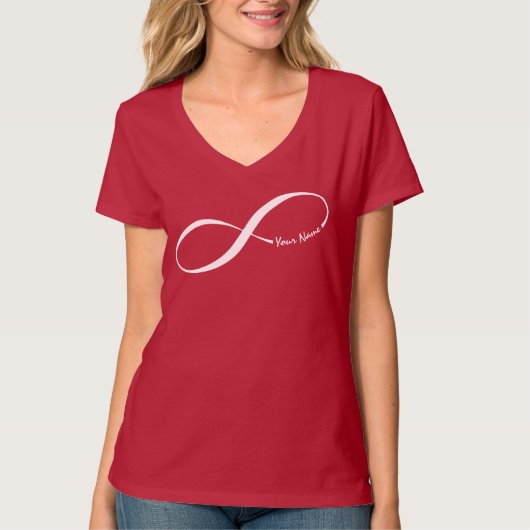 Eigen naam Infinity-symbool T-Shirt (Voorkant)