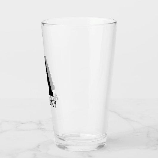 Eigen naam initiaal monogram letter tumblglas glas (Links)