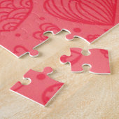 Eigen naam Jigzaag Puzzle Harten Ik hou van je Legpuzzel (Zijkant)