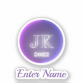 Eigen naam JK 2022 Logo Kleine vinylstickers Sticker (Voorkant)