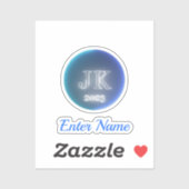 Eigen naam JK 2023 Logo Tiny Clear Vinyl Stickers (Vel)