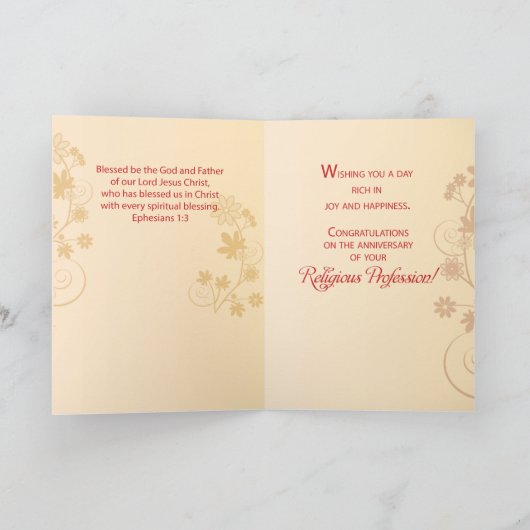 Eigen naam, Jubilee Jubileum Nun Cross, Swirls Kaart (Binnen)