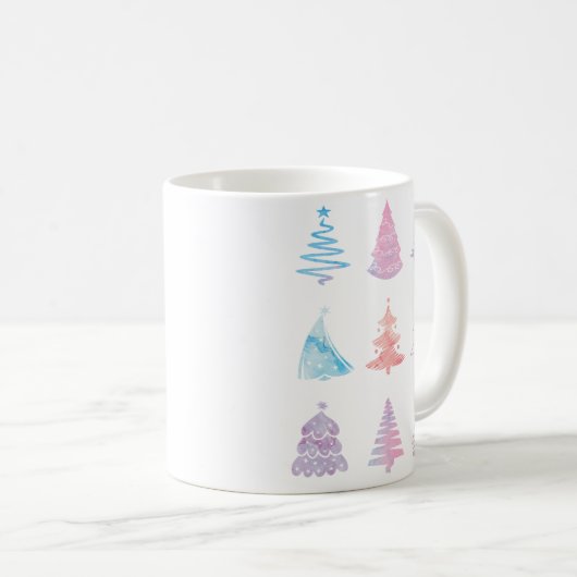 Eigen naam kerstbomen Klassieke Mok (Voorkant rechts)