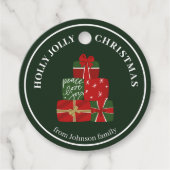 Eigen naam kerstcadeau-Label Bedankjes Labels (Voorkant)