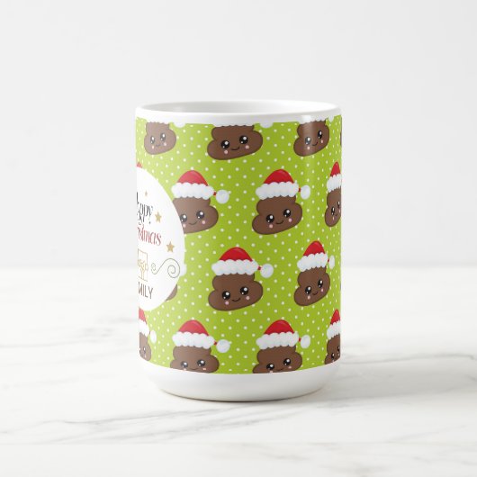 Eigen naam kerstcadeauMokken - Poo Emoji Koffiemok (Center)
