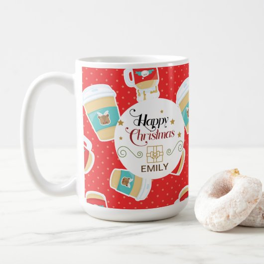 Eigen naam kerstcadeautjes Mokken (Met donut)