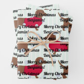 Eigen naam kerstdachshund Dog (3 vellen) Inpakpapier Vel (In situ)