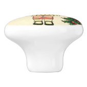 Eigen naam kerstdollar keramische knop (Zijkant)