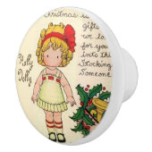 Eigen naam kerstdollar keramische knop (Rechts)