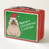Eigen naam kerstkoekjes Metalen tin Lunchbox (Voorkant)