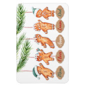 Eigen naam kerstkunst Gingerbrood Magneet (Verticaal)