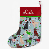 Eigen naam kerstlabrador Retriever Hogs Kleine Kerstsok (Achterkant)