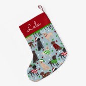 Eigen naam kerstlabrador Retriever Hogs Kleine Kerstsok (Achterkant (Hangend))
