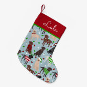 Eigen naam kerstlabrador Retriever Hogs Kleine Kerstsok (Voorkant (Hangend))
