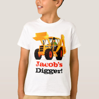Eigen naam Kind Gele Digger T-shirt
