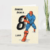 Eigen naam, kleinson 8th Birthday Superheld, Liam Kaart (Voorkant)