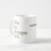 Eigen naam "koffiedagen, champagne-nachten" mokken (Voorkant links)