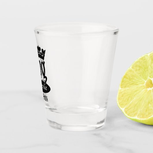 Eigen naam koning Karaoke Shot Glas (Rechts)