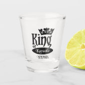 Eigen naam koning Karaoke Shot Glas (Voorkant)