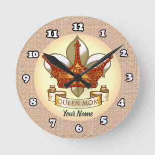 Eigen naam koningin mam ronde klok