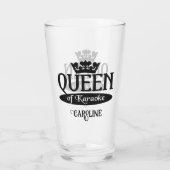 Eigen naam koningin van Karaoke Glas (Achterkant)