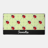 Eigen naam ladybugs patroon bureaumat (Voorkant)