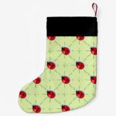 Eigen naam ladybugs patroon kleine kerstsok (Achterkant)