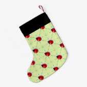 Eigen naam ladybugs patroon kleine kerstsok (Achterkant (Hangend))