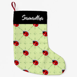 Eigen naam ladybugs patroon kleine kerstsok