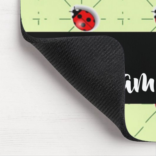 Eigen naam ladybugs patroon muismat (Hoek)