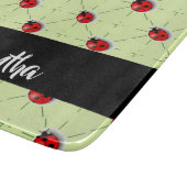 Eigen naam ladybugs patroon snijplank (Hoek)