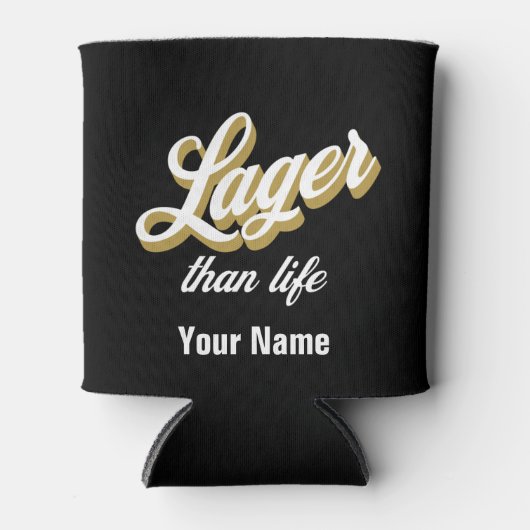 Eigen naam Lager dan leven Bierflesje Kooler Blikjeskoeler (Voorkant)