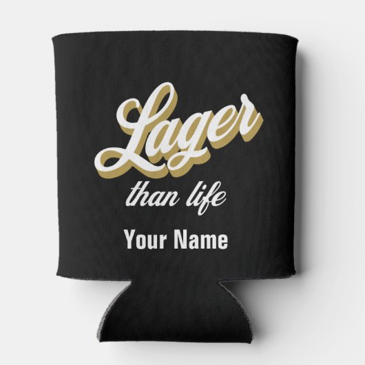 Eigen naam Lager dan leven Bierflesje Kooler Blikjeskoeler (Achterkant)